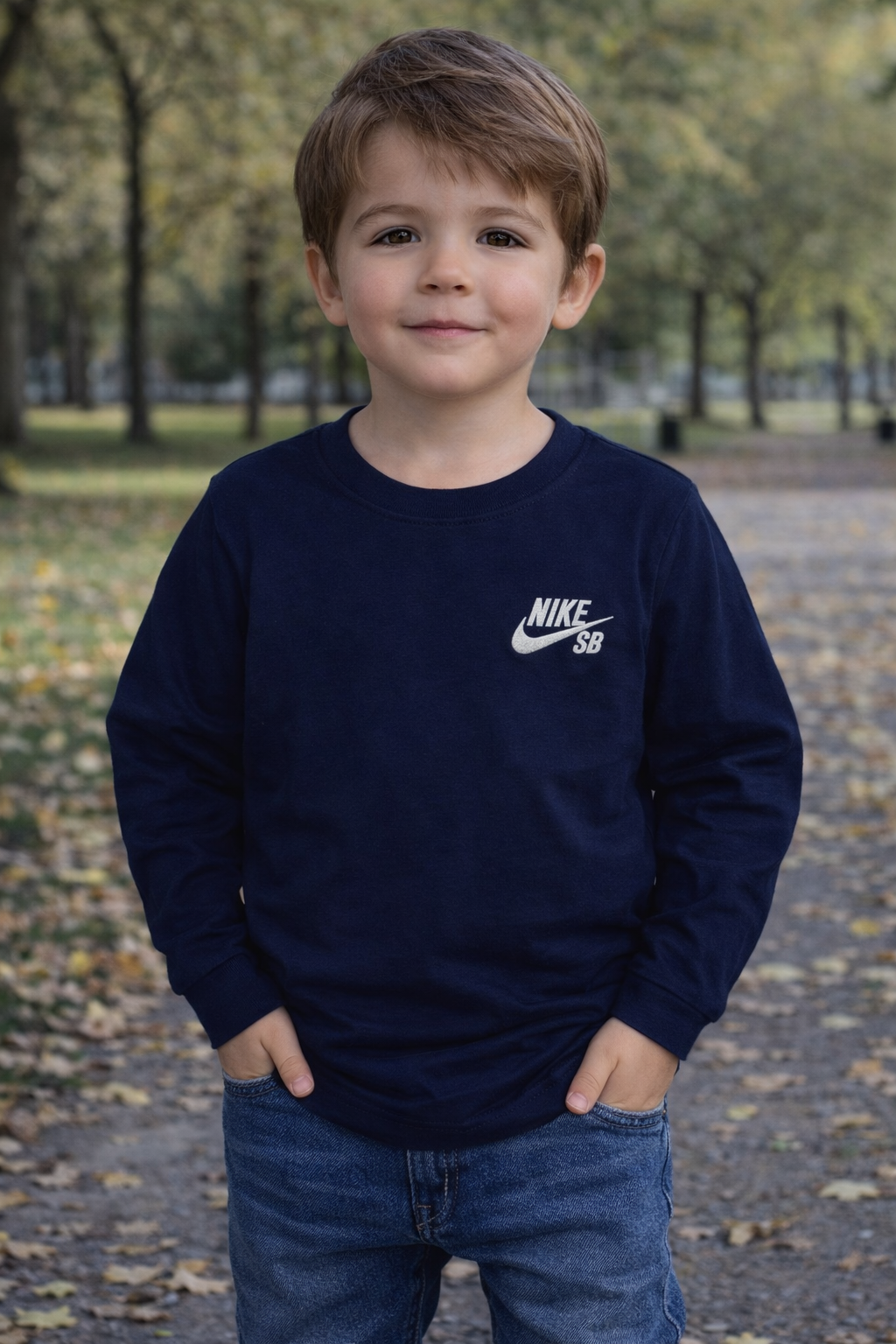 Camiseta NK Manga Longa Algodão Infantil- última peça