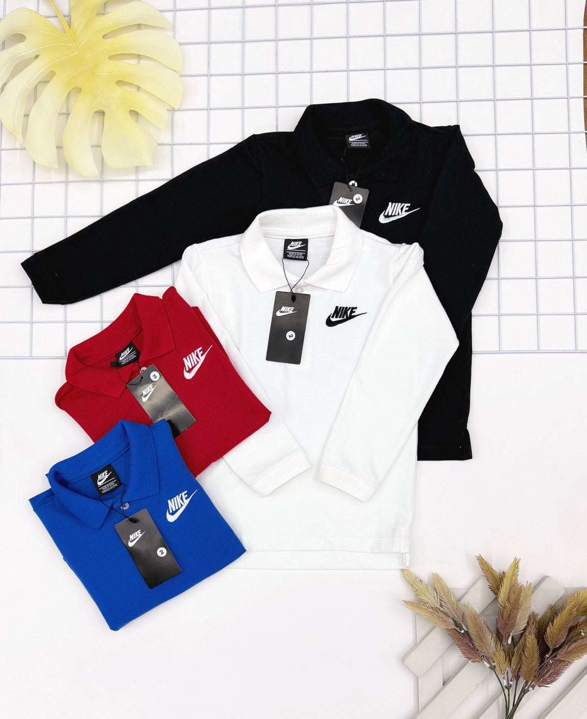 Camiseta Polo NK Manga Longa Infantil - Última peça