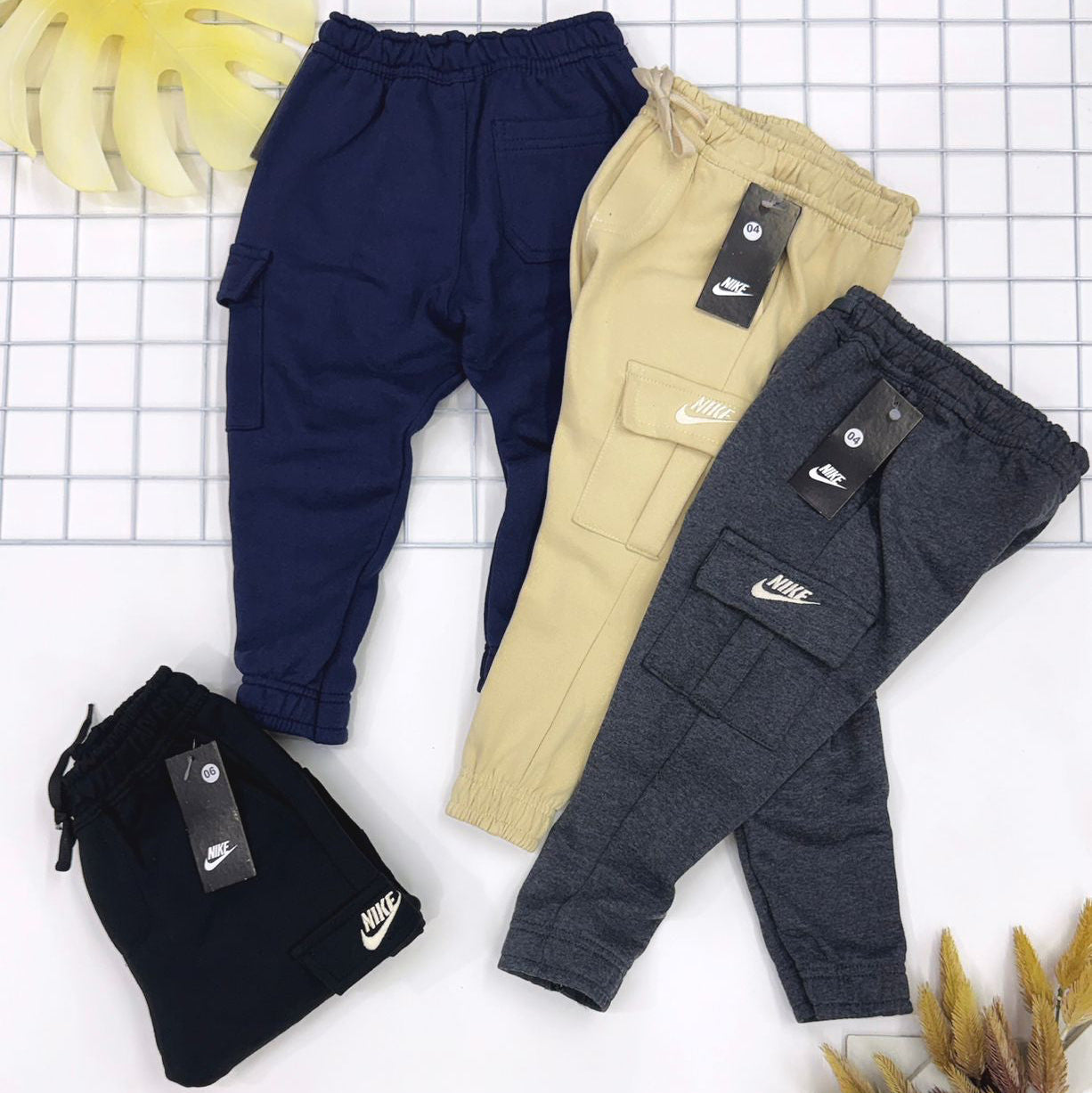 Calça Cargo Moletom NK Infantil- última peça
