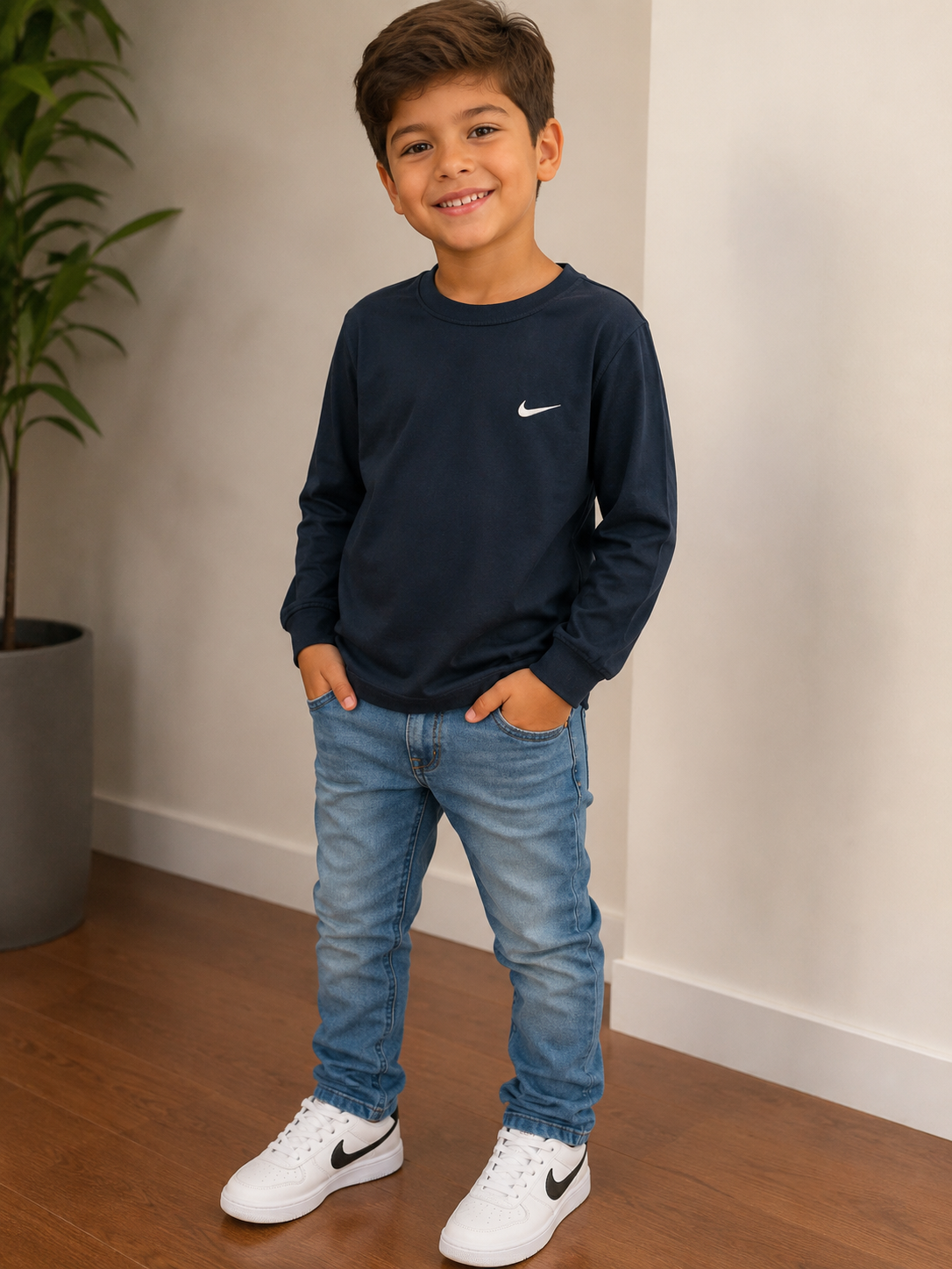 Camiseta NK Manga Longa Infantil -Última Peça