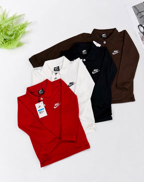 Camiseta Polo NK Manga Longa Infantil