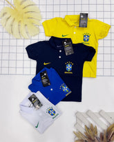 Camiseta do Brasil Polo NK Infantil 2026 - Última Peça - Formato Pequeno