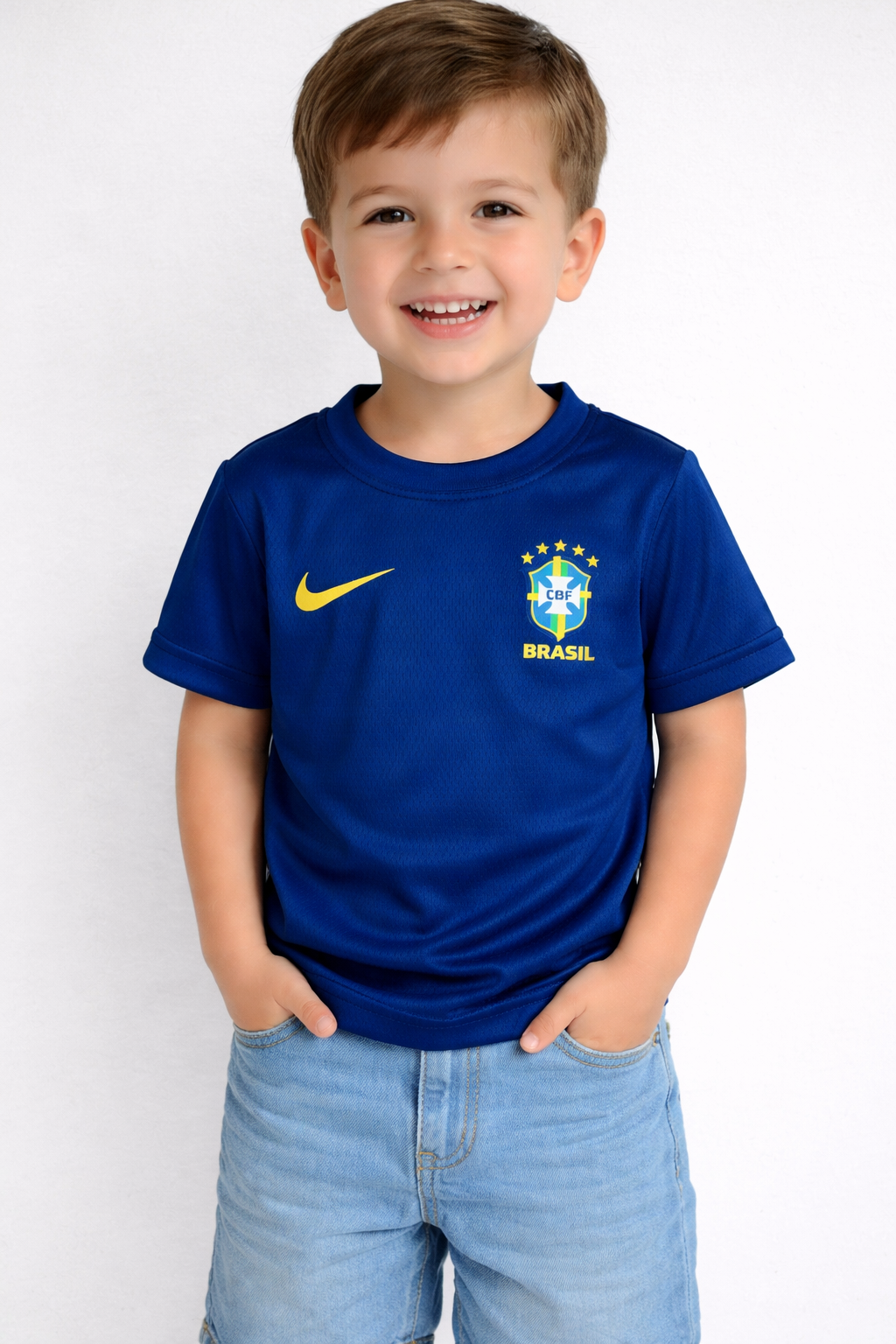 Camiseta do Brasil Dry Fit Nk Infantil