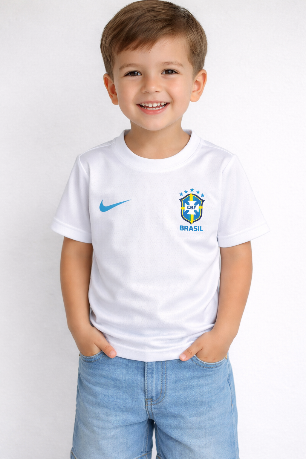 Camiseta do Brasil Dry Fit Nk Infantil