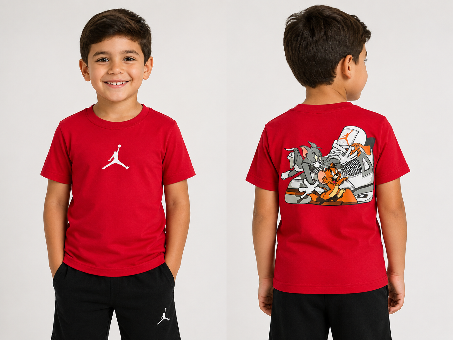 Camiseta NK Malhão Estampa Desenho nas Costas Infantil